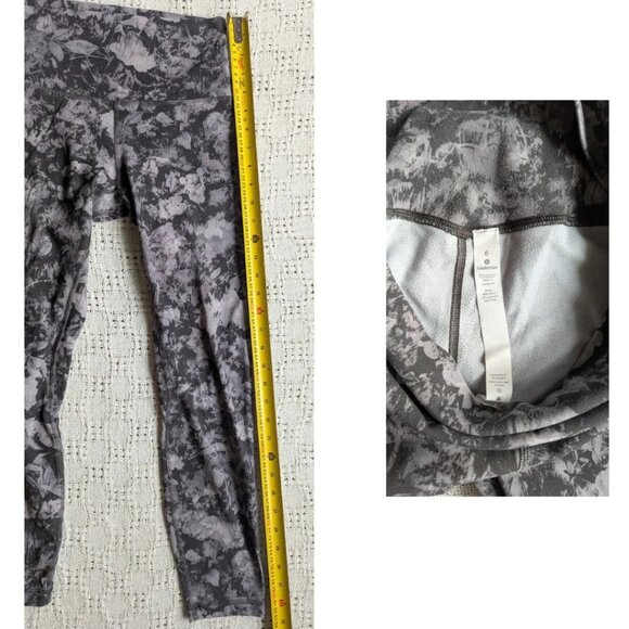 Lululemon Women's Size 6 Align Nulu Pant II 25" Floral Illusion Ice Grey - Picture 5 of 5